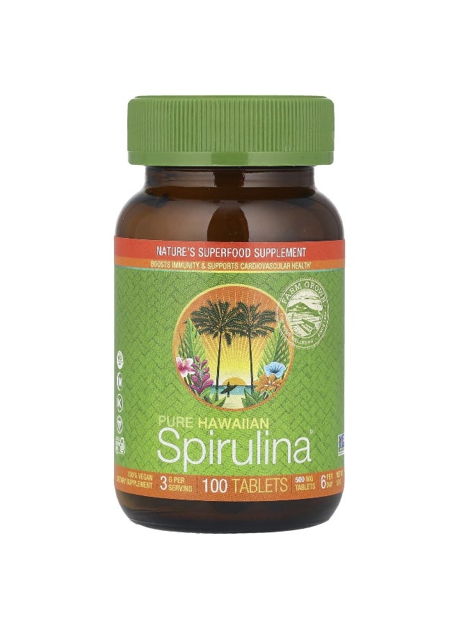 Nutrex Hawaii - Nutrex Hawaii, Pure Hawaiian Spirulina®, 500 mg, 100 Tablets - Image 1