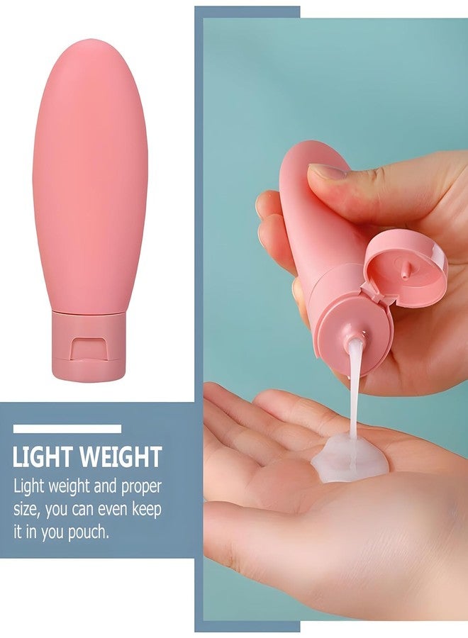 SHRBI Pack of 3 Refillable Travel Bottles Silicone Container for Cream, Shampoo,Hand Wash, Lotion Storage Hand Wash Mini Essentials Travel Accessories Leak Proof (60 ML) - Image 5