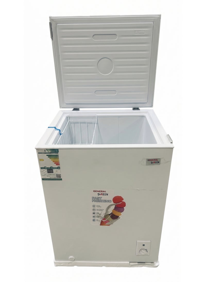 General Sreen Chest Freezer 142 Liter, Deep Freezer, Energy Efficient, White – GENERAL SREEN GSCF-142DF - Image 3
