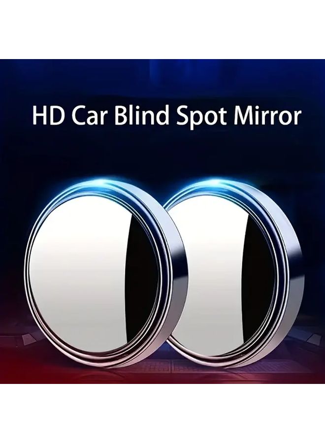 Black 360 Degree Rotating Car Blind Spot Mirrors Adjustable HD Rearview Set for Safety - Image 3