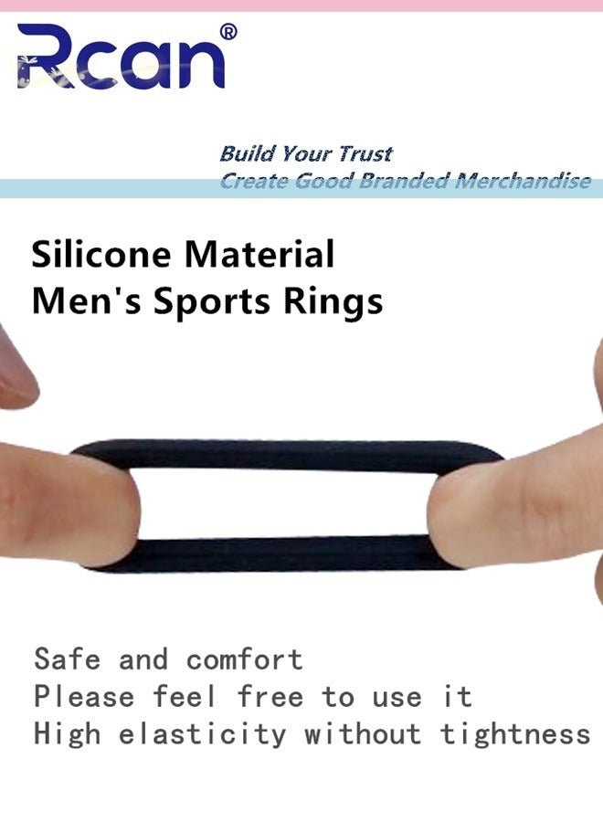 Rcan Silicone Elastic Men Sports Ring Easy Stretch Resistance Tear Resistance Exercise Ring Extended Endurance Waterproof Wear Resistant Soft Suitable for Male Sports Home  - Image 2