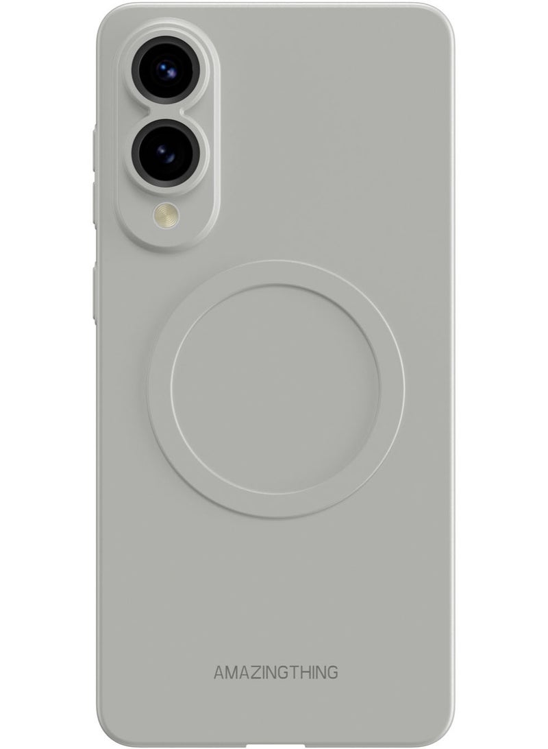 AMAZINGthing غطاء حالة Minimal Air لجهاز Samsung Galaxy S25 EDGE متوافق مع MagSafe - رمادي تيتانيوم - Image 2