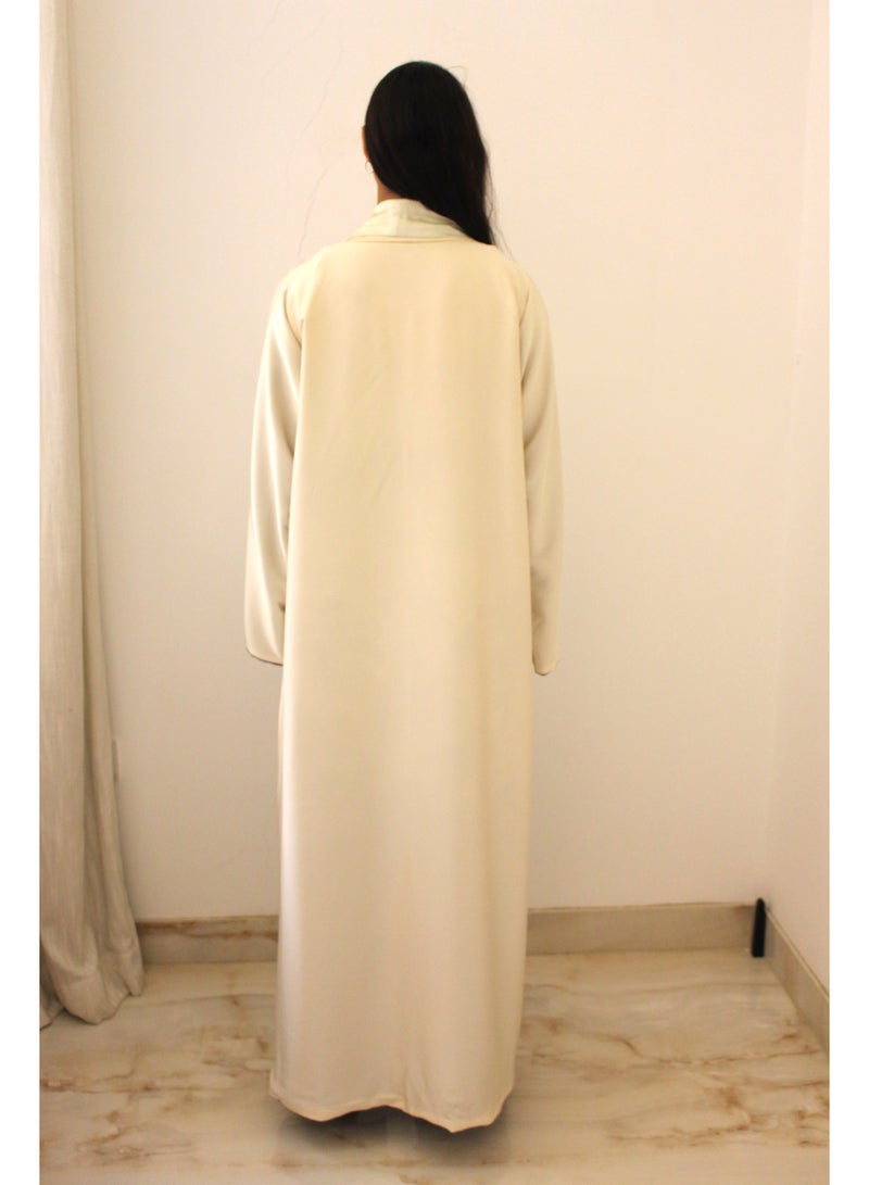 JAMEELA Womens Reversible Abaya in Armani Silk - Image 4