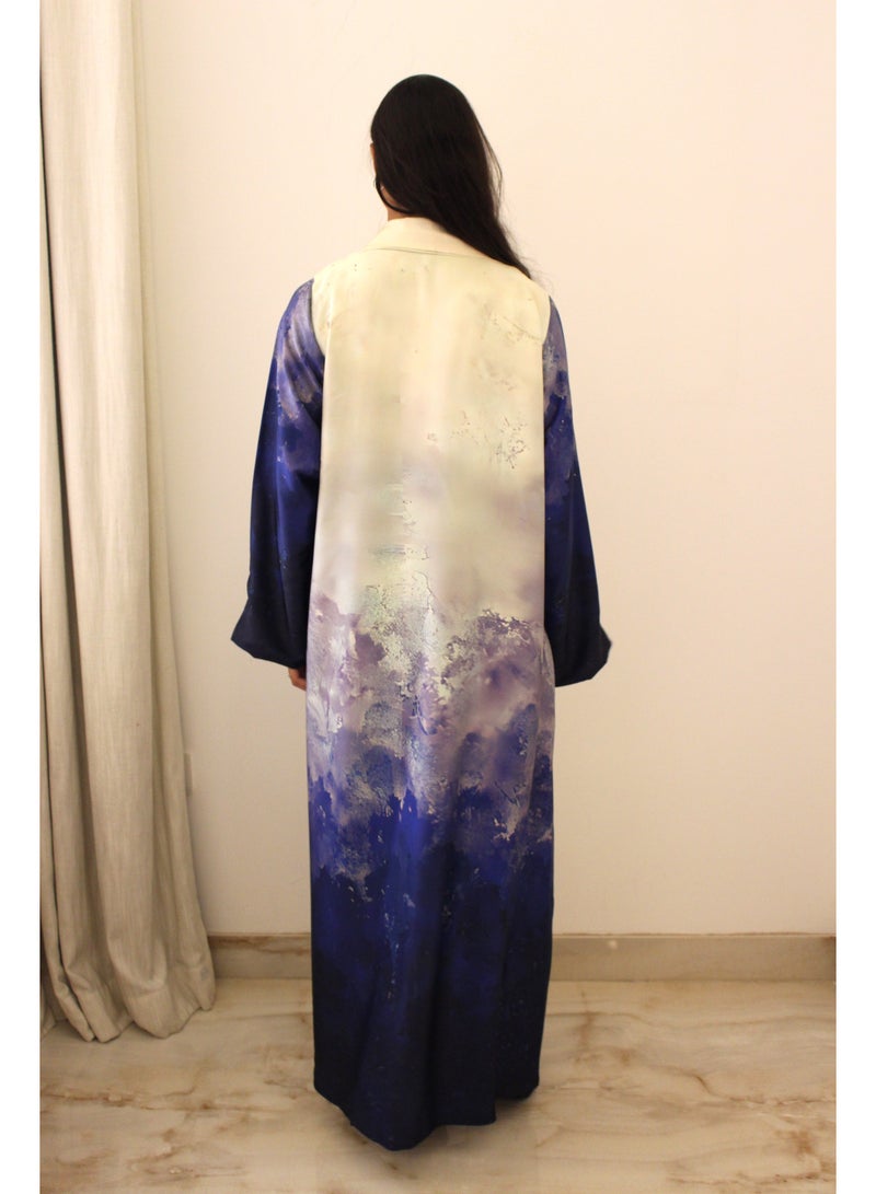 JAMEELA Womens Reversible Abaya in Armani Silk - Image 3