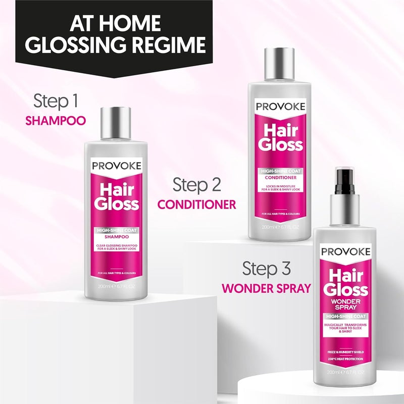 Provoke Hair Gloss High-Shine Coat Wonder Spray 200ml, For Shine And Finish, Lasting Gloss And Polish - Image 5