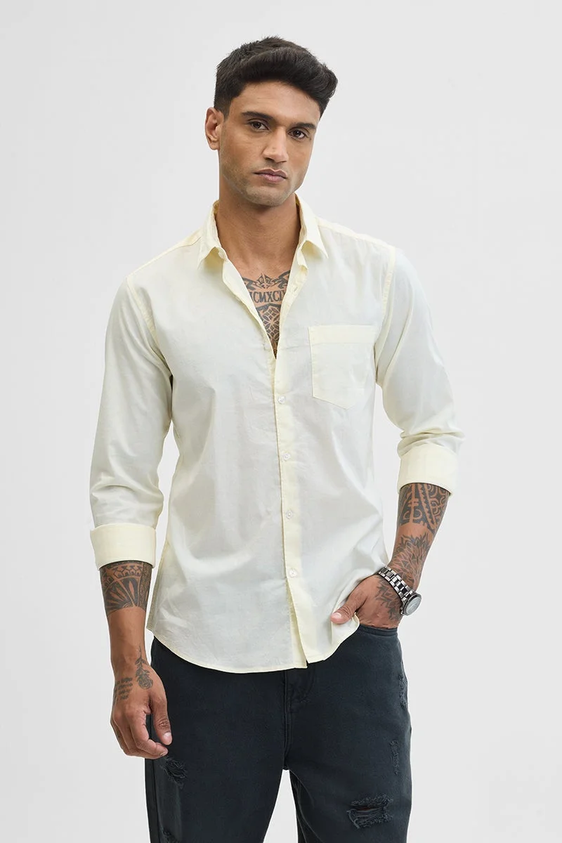 سنيتش قميص كور لاب أصفر بقصة ضيقة