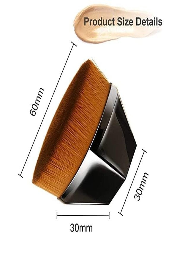 WROPZO Miracle Foundation Makeup Brush Flat Top Kabuki Hexagon Face Blush Liquid Powder Foundation Brush for Blending Liquid, Cream or Flawless Powder Cosmetics - Image 2