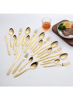 Sunhome 24-Piece Stainless Steel Cutlery Set Gold  - Image 4