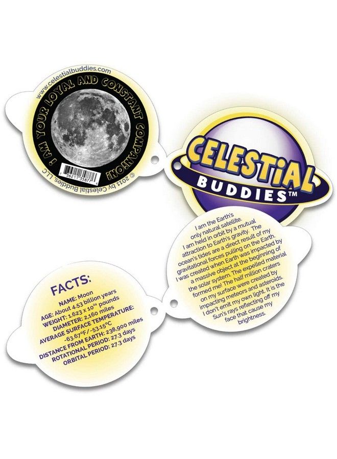 Celestial Buddies Moon Buddy Learning Science Astronomy Space Solar System Educational Plush Blue Planet Toys - Image 4