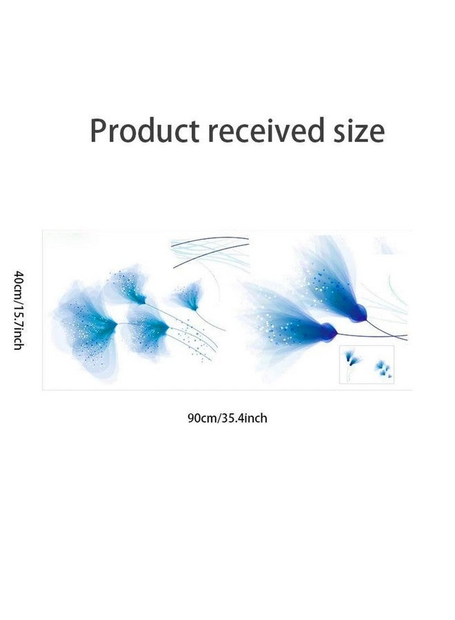 Xtore Beautiful Blue Flower Design Wall Sticker for Home | Office | Kitchen Decor (Pack of 1, Blue) - Image 4