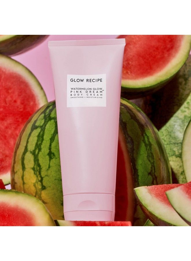 GLOW RECIPE كريم الجسم الوردي المتوهج بالبطيخ مع زبدة الجسم بحمض الهيالورونيك لإصلاح حاجز البشرة، كريم الجسم غير الدهني، مرطب ومفتح مع زبدة بذور البطيخ (200 مل) - Image 4