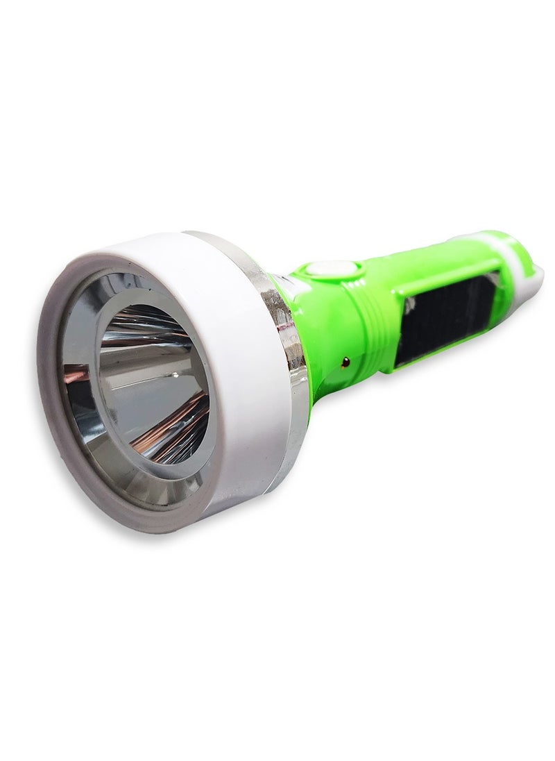 Generic Emergency Light Solar LED Flashlight High Power Torch JA-1915 Green  - Image 2