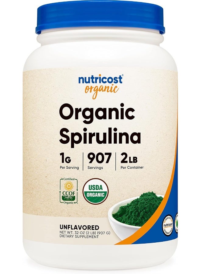 Nutricost Spirulina Powder 2 Pounds - Pure, Spirulina 8000Mg Per Serving - Image 1
