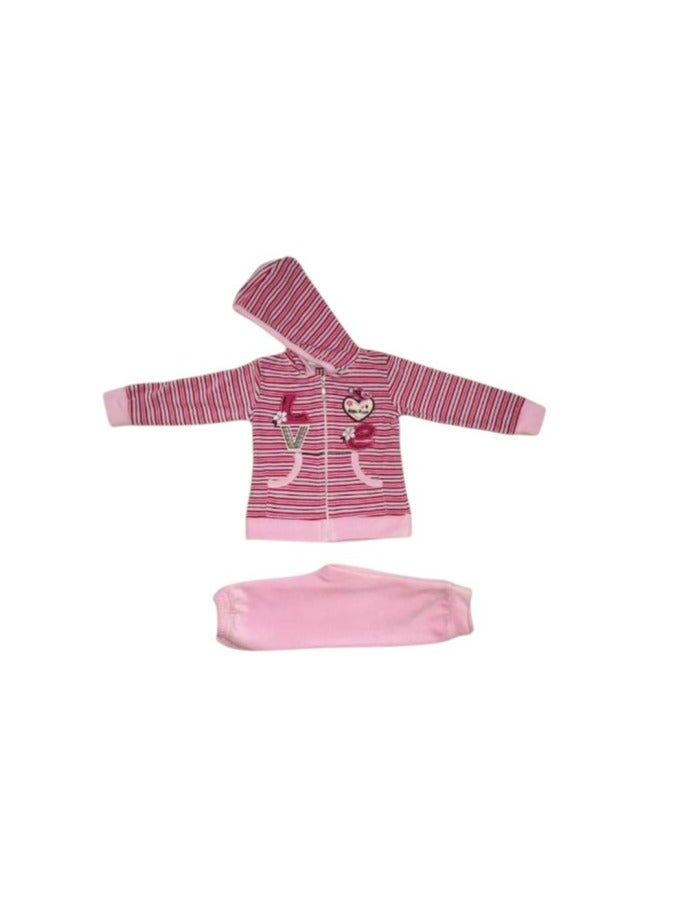 CHOiCE Girls' Pajama LOVE – Striped Heart Design, Stylish and Comfortable for Sleep and Homewear – Code 517