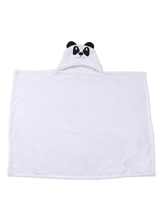Brandonn All In 1 Ultrasoft Luxury Panda Hooded Funny Caps Wrapper;Bath Towel;Blanket For Babies (White) - Image 3