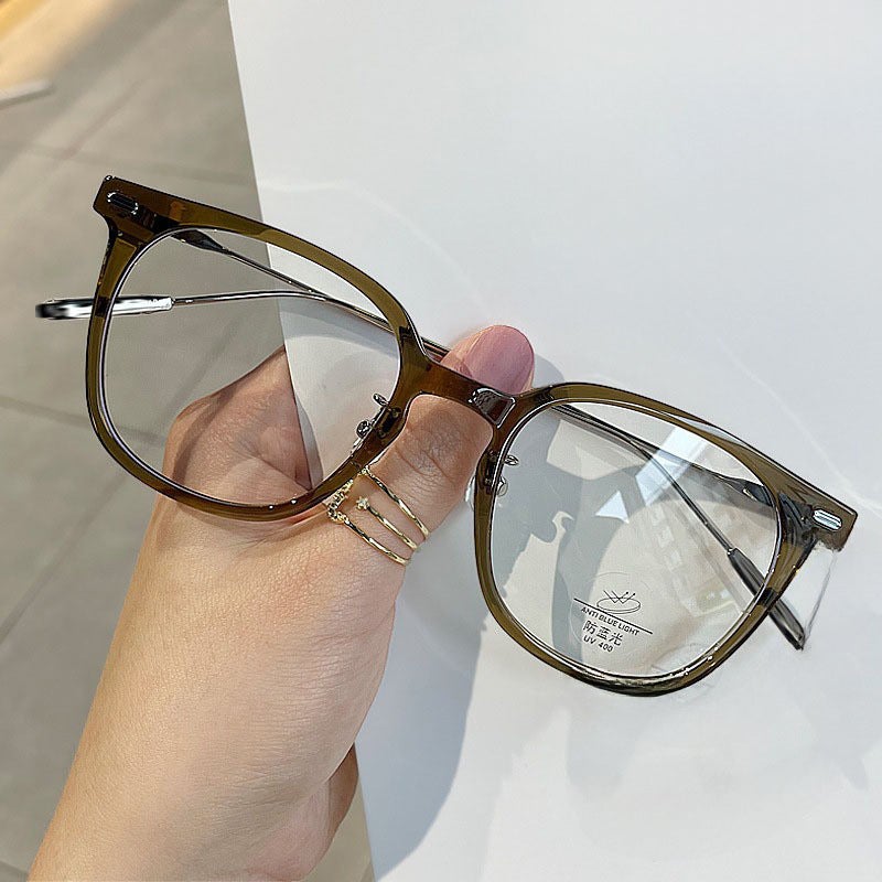 Fashion Anti-Blue Light Square Frames Olive green