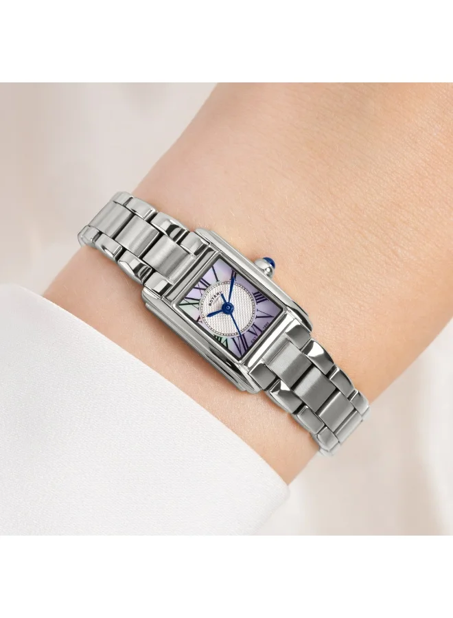 Rotary  Rotary Ladies Heritage Astoria Mother Of Pearl Dial Rectangular Stainless Steel Bracelet Watch - RLB10027/70 for Women | Best Price UAE