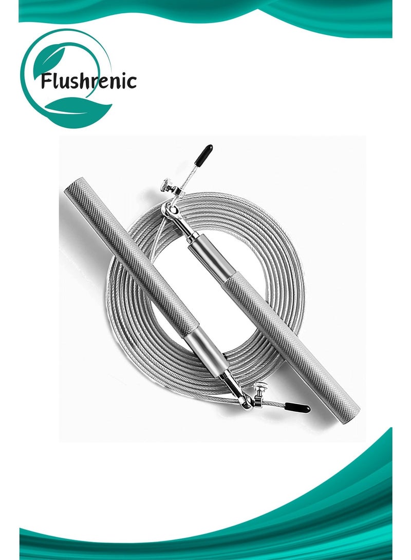 فلوشرينيك 1 حبل قفز بحبل القفز المصنوع من سبائك الألومنيوم ， حبل قفز بحبل قفز بحبل قفز عالي السرعة قابل للتعديل للياقة البدنية والتمارين الرياضية، مناسب للرجال والنساء والأطفال على حد سواء، حبل قفز بحبل قفز قابل للتعديل للصالة الرياضية والتمارين المنزلية - Image 1