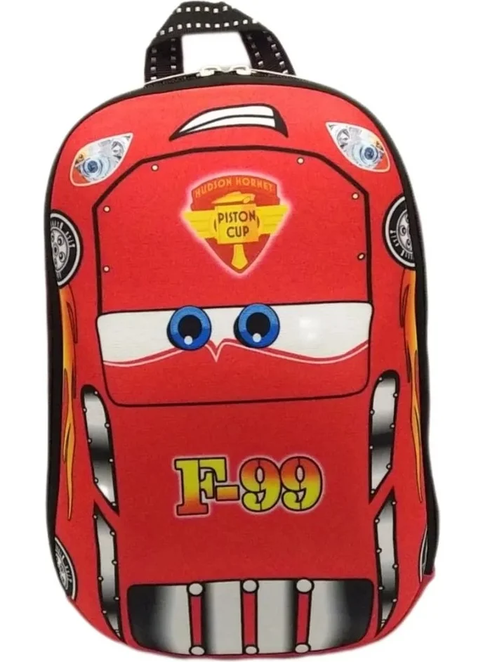 Tezzgelsin Kindergarten Nursery Cars Lightning Mcqueen 5d Embossed Children Backpack Nursery Bag