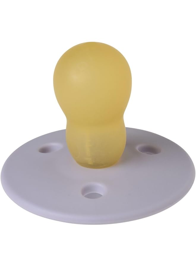 Mininor Round Pacifier Latex 6M Lilac Flower