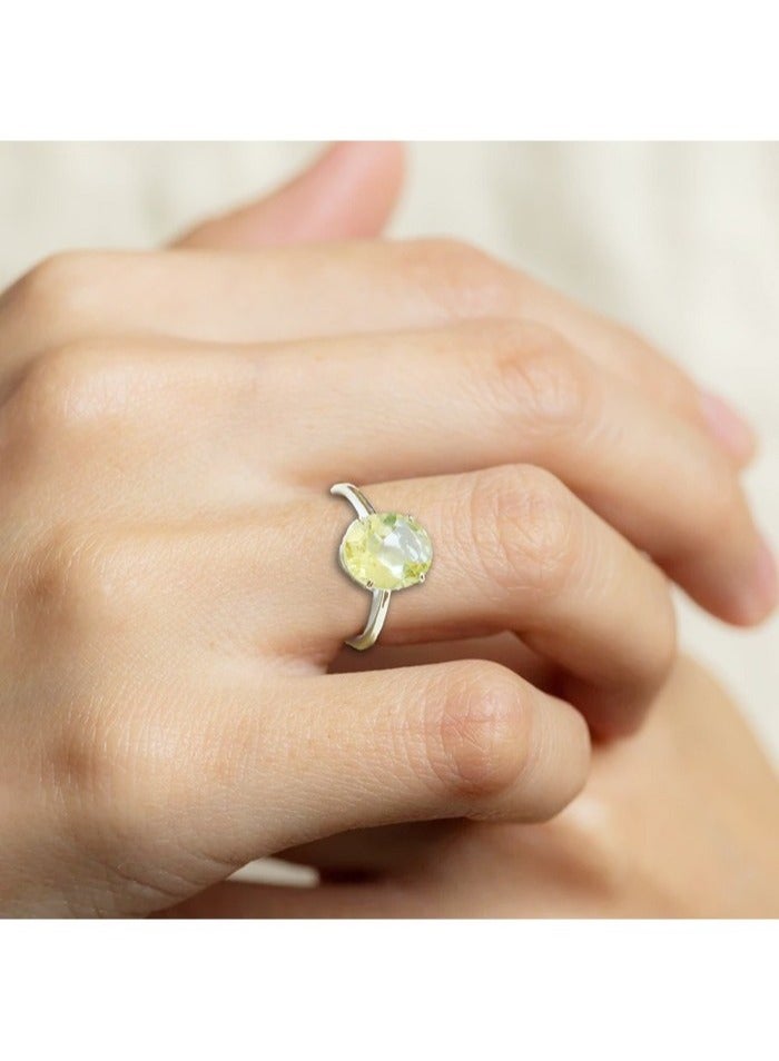 Capri Gold Classic Lemon Topaz Ring in 18K Gold 6 US - Image 3