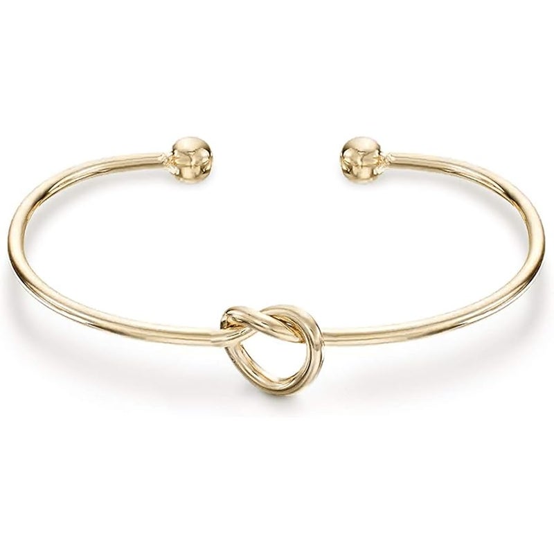 PAVOI 14K Gold Plated Forever Love Knot Infinity Bracelets for Women | Gold Bracelet for Women - Image 1