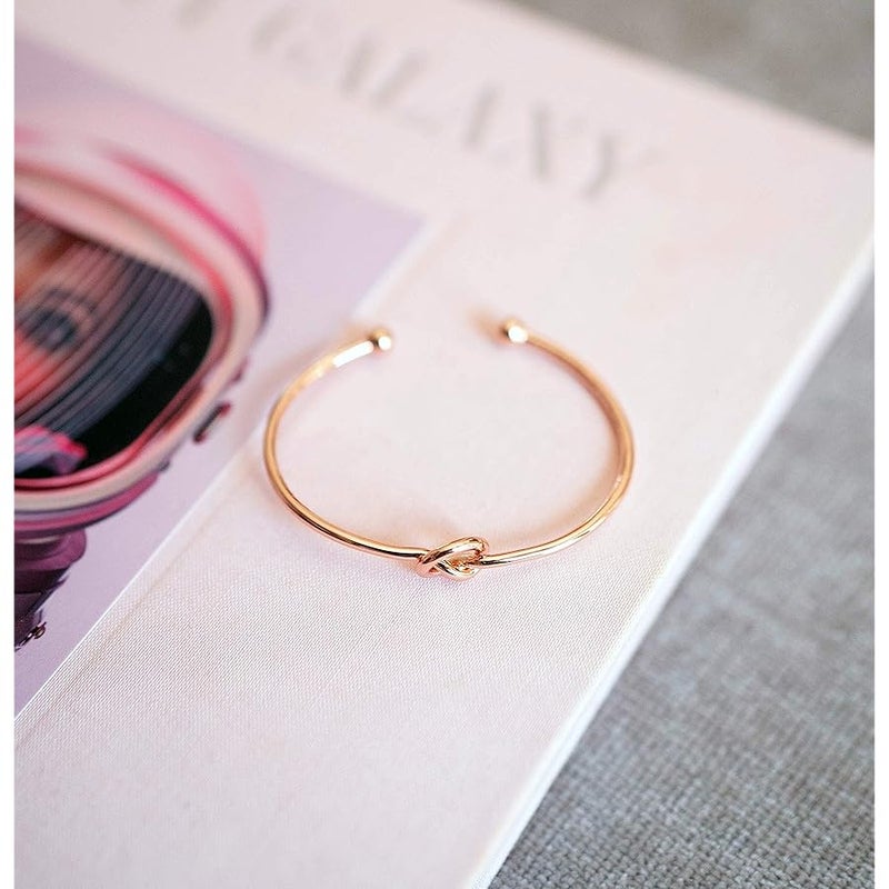 PAVOI 14K Gold Plated Forever Love Knot Infinity Bracelets for Women | Gold Bracelet for Women - Image 3