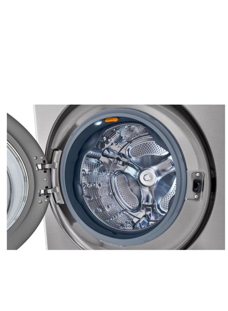 إل جي Wash Tower Washer with dryer 21 kg for Washer 16 kg for dryer Center Control 6 Motion DD Delay Timer FWT2116SS Silver - Image 5