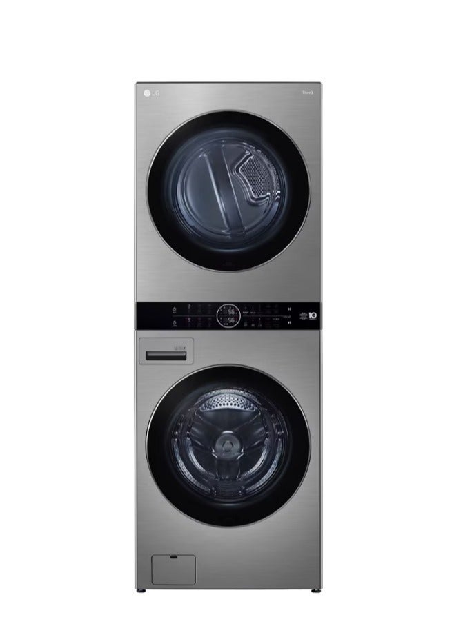 إل جي Wash Tower Washer with dryer 21 kg for Washer 16 kg for dryer Center Control 6 Motion DD Delay Timer FWT2116SS Silver - Image 4