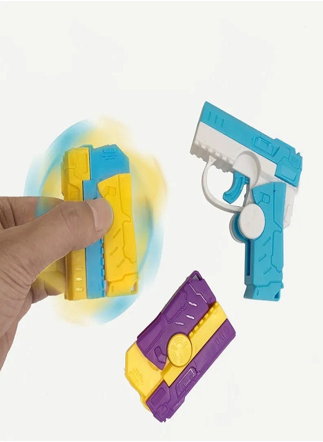 New Rotary Bore Gun Fidget Spinner Radish Gun Folding 3D Gravity Decompression Toy for Children