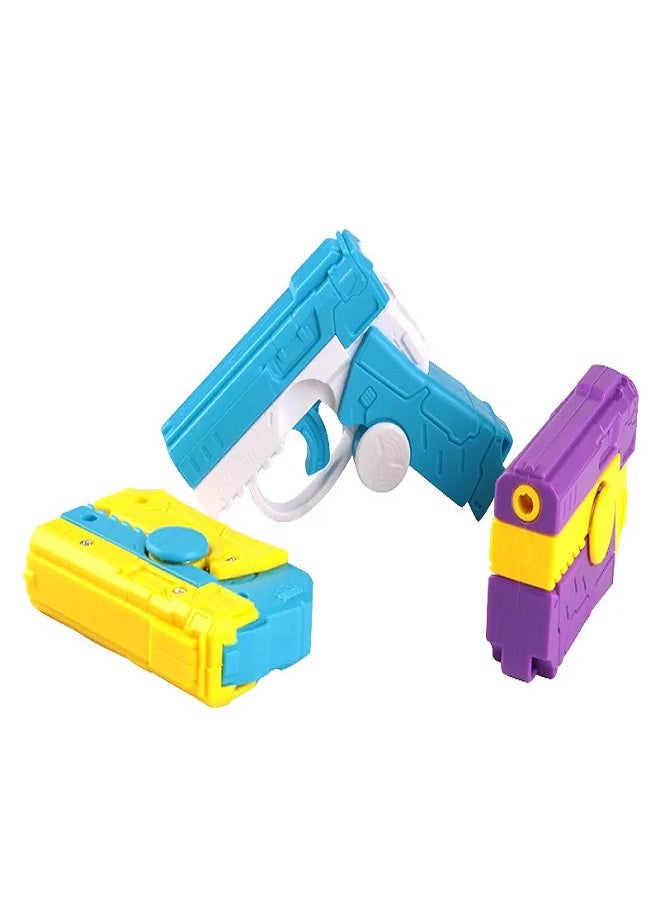 New Rotary Bore Gun Fidget Spinner Radish Gun Folding 3D Gravity Decompression Toy for Children