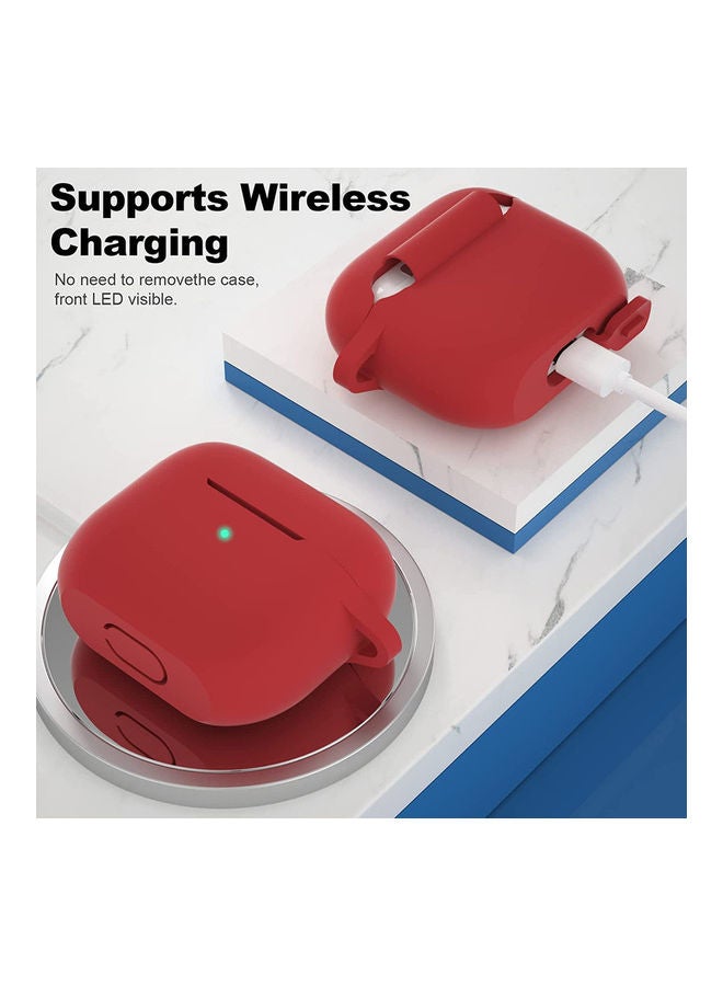 Protective Silicone Case Cover for Apple AirPods 3rd Generation Red - Image 2