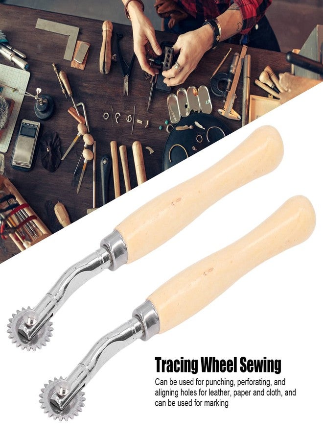 Kadimendium Paper Perforator Tool, Tracing Wheel Sewing Real Wood Handle Strong Clamping Force for Leather for Cloth for Paper - Image 2