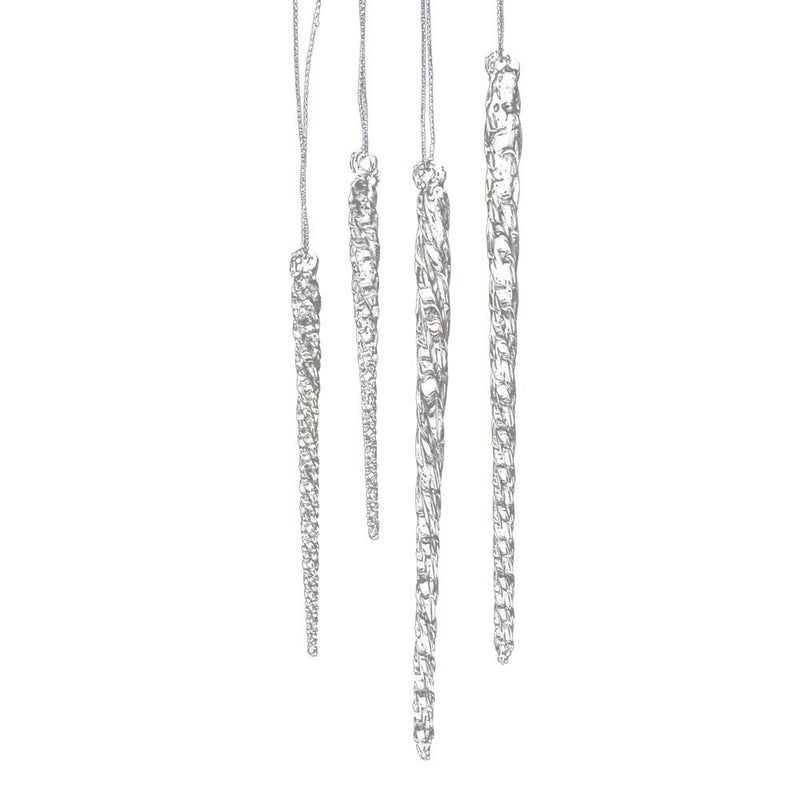 Kurt Adler 312Inch512Inch Clear Glass Icicle Ornament Set of 24 Pieces 4
