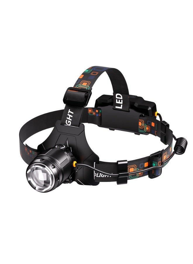 NIBEMINENT Super Bright Rechargeable Headlamp - Ideal for Night Fishing, Emergencies, and Patrols