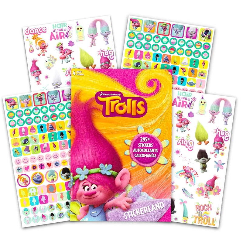 Trolls Trolls Party Favors Stickers and Tattoo Pack  Over 295 Trolls Stickers and 75 Trolls Temporary Tattoos For Birthdays Holidays And More Trolls Party Supplies Bundle - Image 2