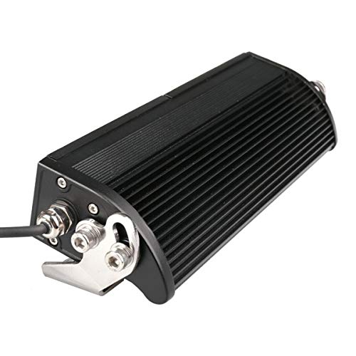 Lightronic شريط إضاءة LED فائق السطوع للطرق الوعرة 10 بوصة صف واحد، 6000K أبيض بارد شعاع واسع للسيارات والدراجات النارية، 12V/24V DC، مقاوم للتآكل/الاهتزاز، هيكل من الألمنيوم المصبوب القوي، عبوة واحدة - Image 4