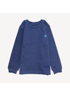 Junior Plain Navy Long-Sleeved Undershirt  - Image 1