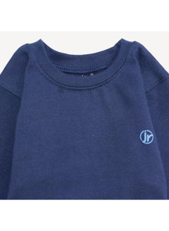 Junior Plain Navy Long-Sleeved Undershirt  - Image 3