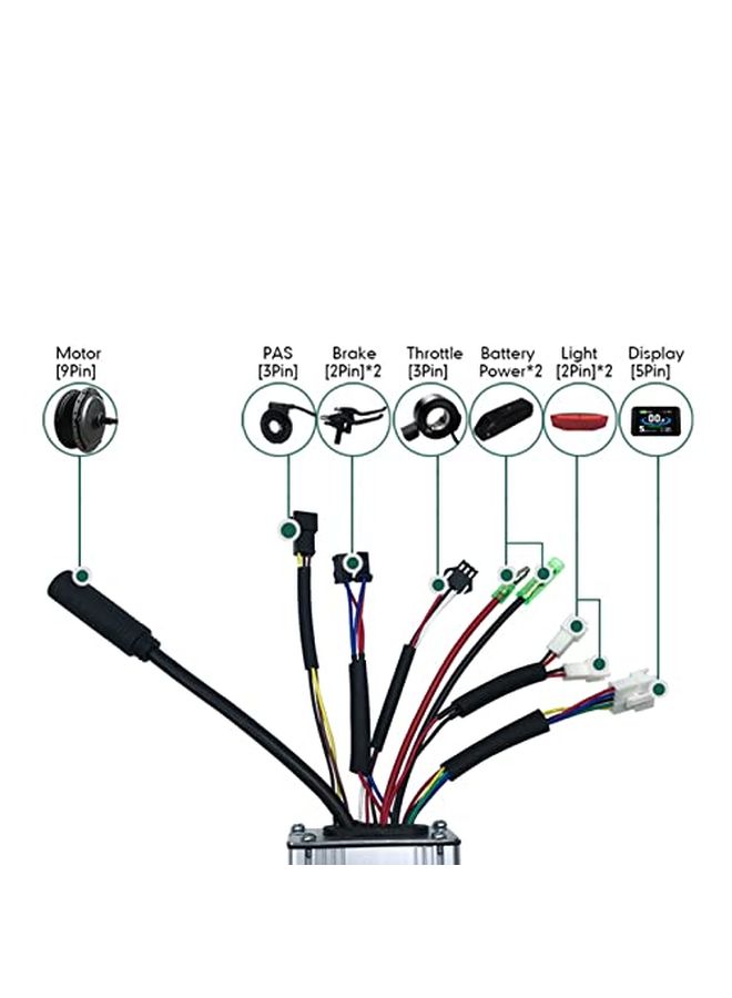 36V 48V 25A وحدة تحكم محرك بلا فرش مزدوجة الوظيفة لدراجة كهربائية 500W 750W - Image 4