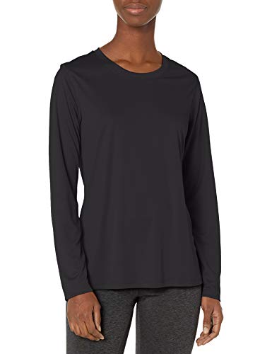 Hanes womens Sport Cool Dri Performance Long Sleeve T-shirt Shirt, Black, XX-Large US - Image 1
