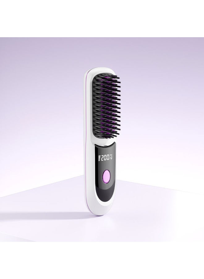 Popular Wireless Hair Straightening Comb, Negative Ion Hair Straightener, High-end Straight Curling Splint, Portable Hair Straightening Clip That Does Not Damage Hair