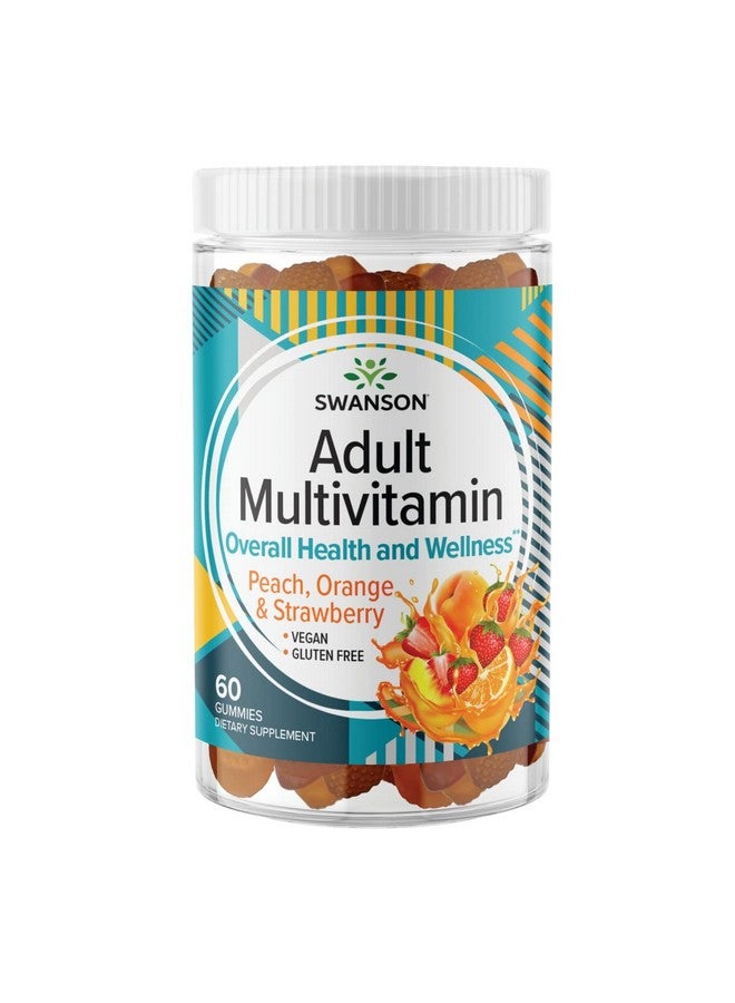 SWANSON Mixed Fruit Multivitamin Adult Gummies Daily Supplement Promoting Overall Health & Wellness All Natural Formula To Help Support Healthy Growth & Development (60 Gummies) - Image 1