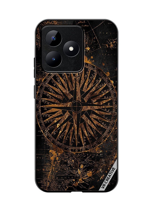 VR CREATIVE Protective Case Cover For Realme C53 Brown Shield Design Multicolour - Image 1