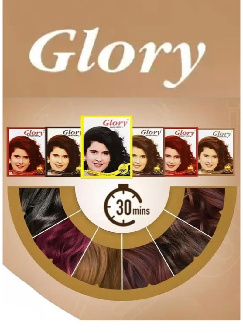 Glory Natural Henna Hair Dye - Black - 3 Sachets - Image 3
