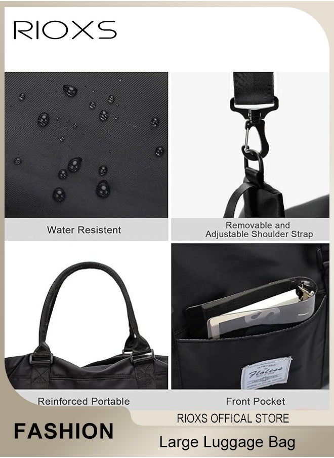 RIOXS - Large Capacity Multi Pocket Gym Bag Wet and Dry Luggage Bag Sports Bag with Waterproof Pocket Outdoor Sport Travel Duffel Bag for Women and Men - Image 1