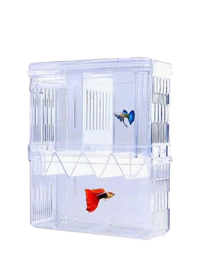 Tiberham Acrylic Floating Fish Hatchery, Double Layer Fry Hatching Incubator Breeder Box for Aquarium Tank, Safe House for Fish Parenting - Image 1