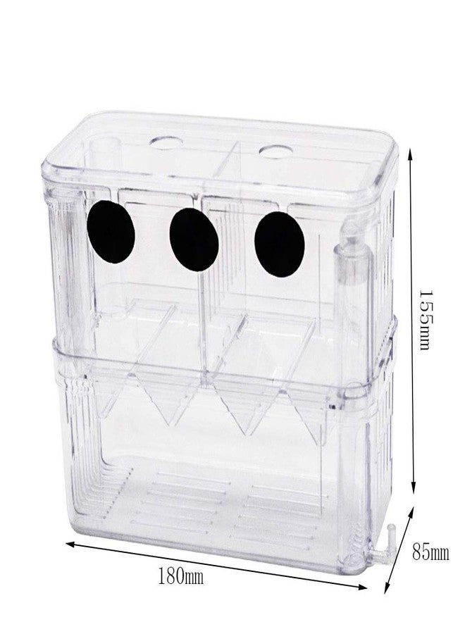 Tiberham Acrylic Floating Fish Hatchery, Double Layer Fry Hatching Incubator Breeder Box for Aquarium Tank, Safe House for Fish Parenting - Image 2