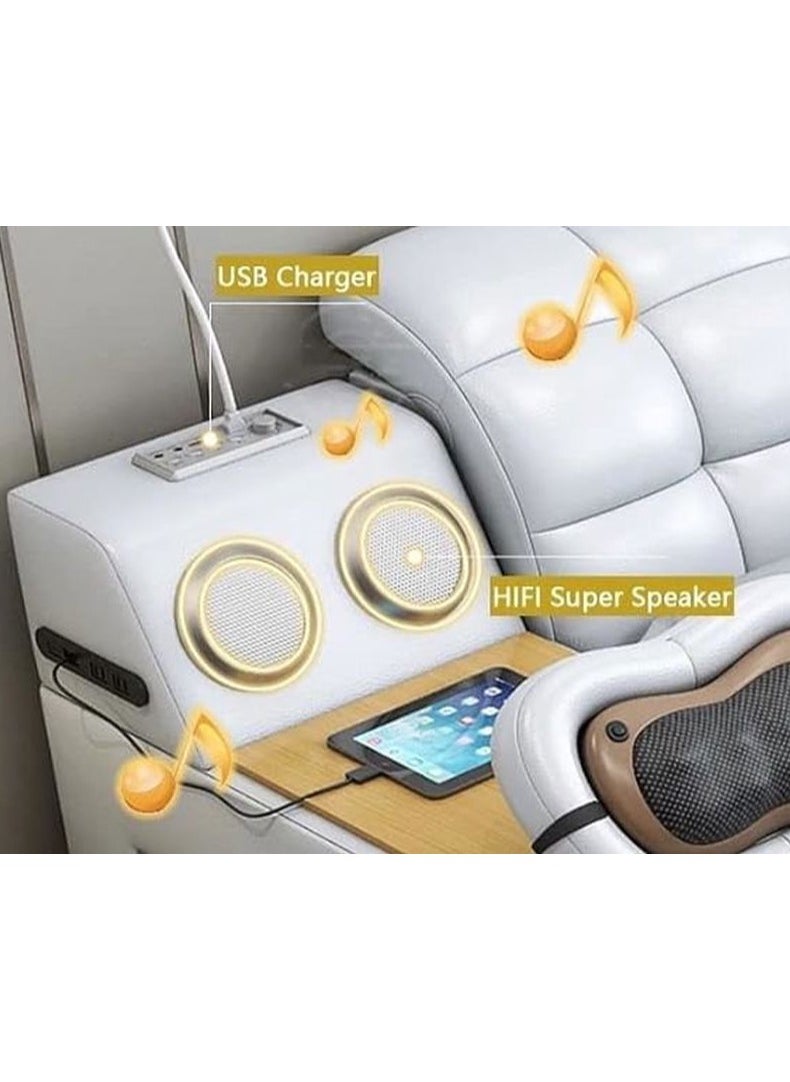 AWD - Smart Bed Provided with Projector, Wireless Charging, Bluetooth Speaker, Stool, Small Dressing Table, Safe Box, Side Cabinet and Massage for Back and Neck. King Size Smart Bed. - Image 1