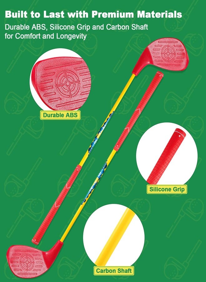 HOTWIND Backyard Golf Game Clubs 2 Pack with 5”x 3.5” Oversize Heads and 28” Lightweight Carbon Shaft for Kids Play Outdoor Golf Yard Game in Grass Parks and Yards Hit Plastic and Foam Balls - Image 3
